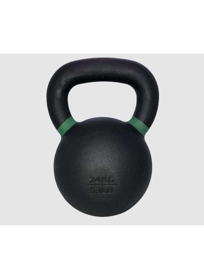 TKO 24kg Cast Iron Kettlebell | Wide Grip Pro Strength Training Fitness Weight